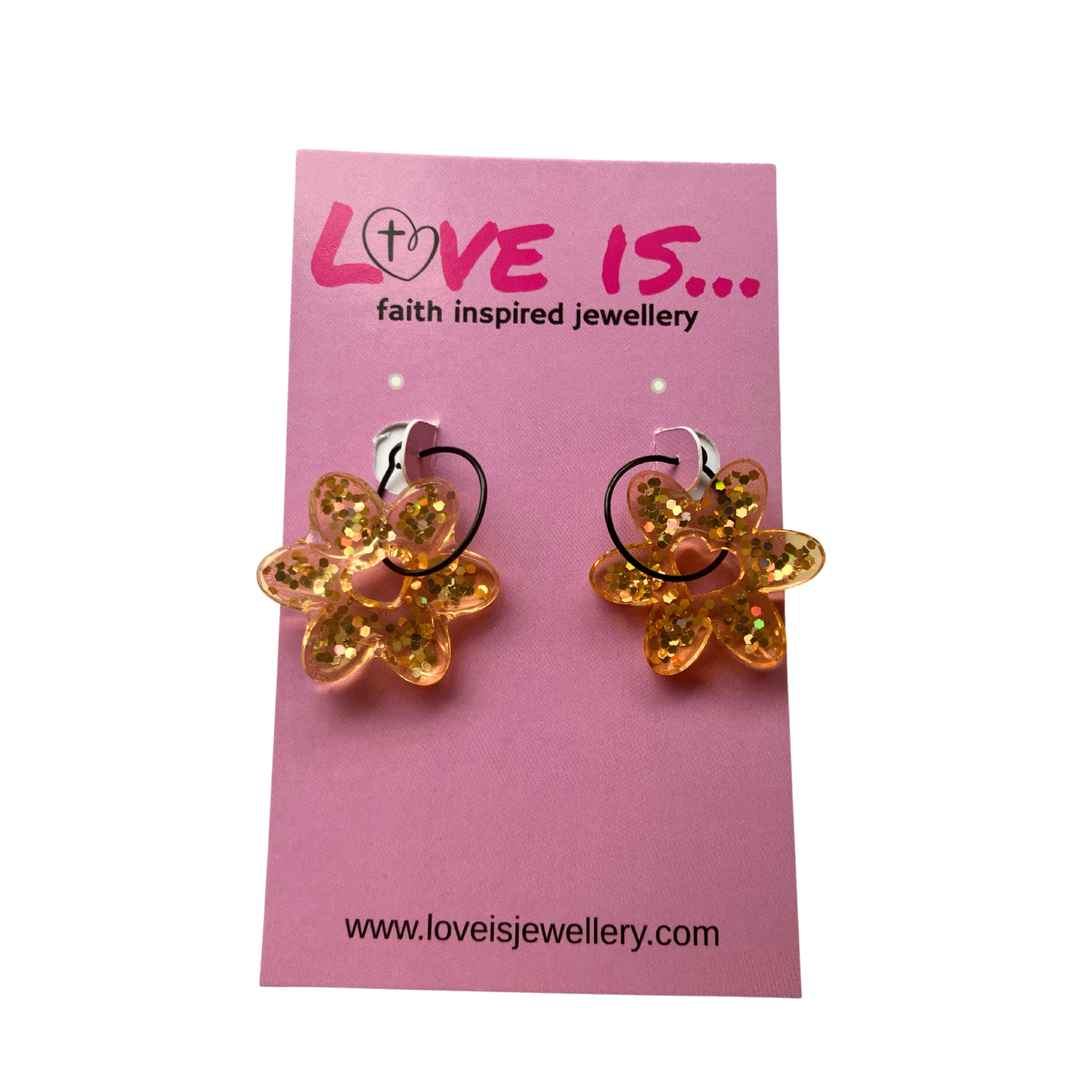 COLOURš - hoopla golden yellow flower heart hoop