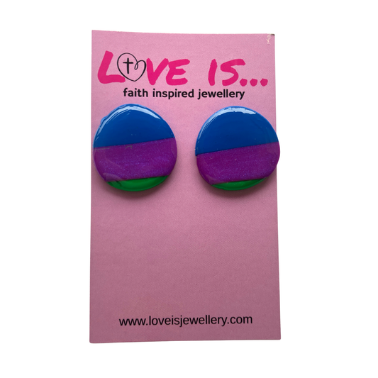 COLOUR🌈 - organic round studs