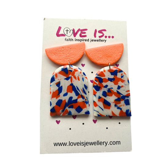 COLOUR🌈 - orange and blue arch drops