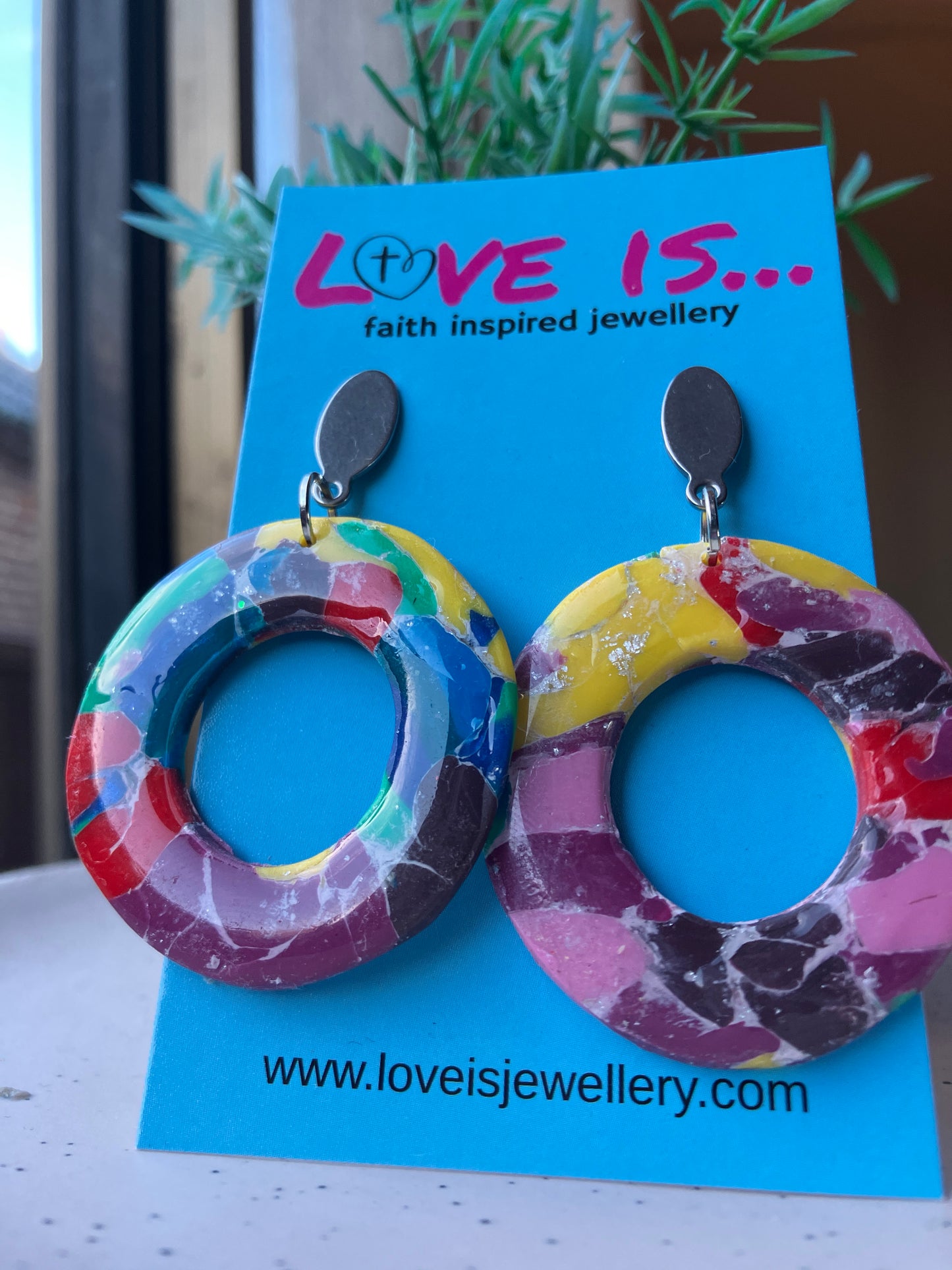 Technicolour donut dangles