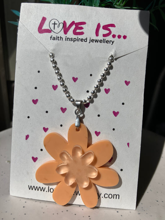 Spring - flower pendant necklace