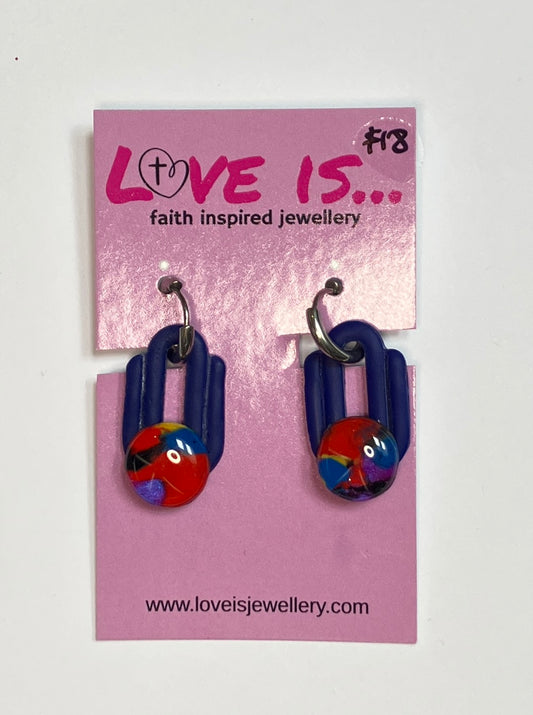 COLOUR🌈 - Navy hollow ovals